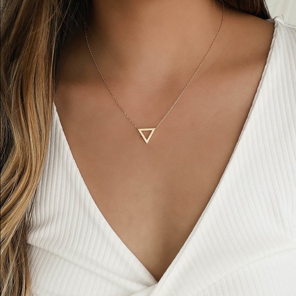Lulus Jewelry - Lulu’s Finding Balance Gold Rhinestone Necklace
